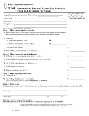 Illinois Food and Beverage Tax Return