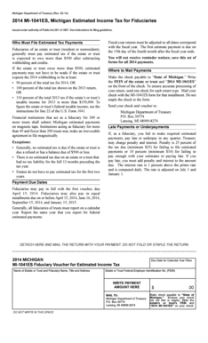 Michigan Estimated Income Tax for Fiduciaries