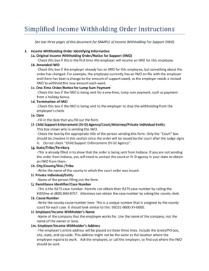 Income Withholding Order for Support