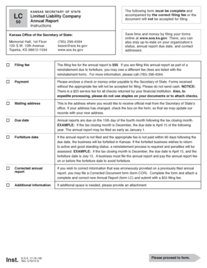 Kansas LLC Annual Report Form