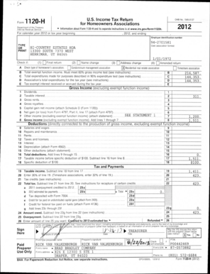 Form 1120-H for Homeowners Associations