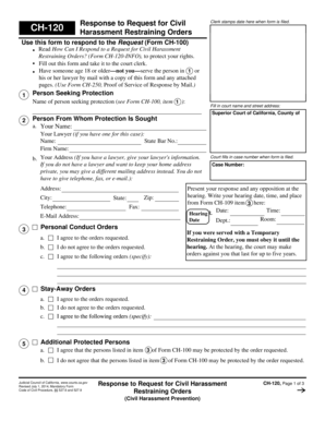 California Civil Harassment Restraining Order Response