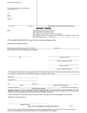 California Grant Deed