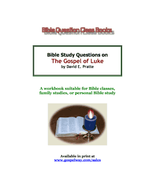Bible Study Questions on the Gospel of Luke