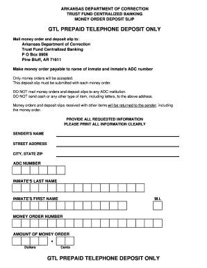 Sbi deposit slip - adc arkansas