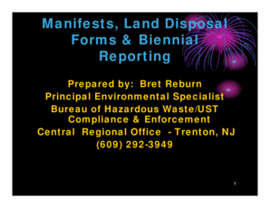 Hazardous Waste Manifest Form