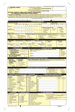 National Hospital Ambulatory Medical Care Survey Emergency Department Patient Record