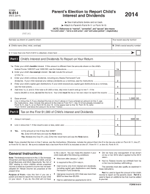 Parent's Election to Report Child's Interest and Dividends