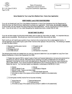 Connecticut Long-Term Care Waiver Application