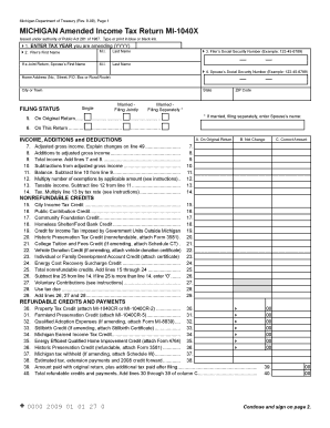 Michigan Amended Income Tax Return