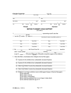 Motion to Modify Child Support
