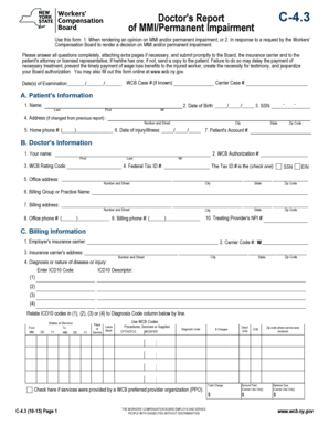 New York MMI/Permanent Impairment Doctor's Report