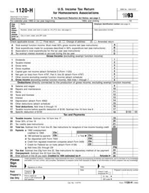 Form 1120-H US Federal Tax Return