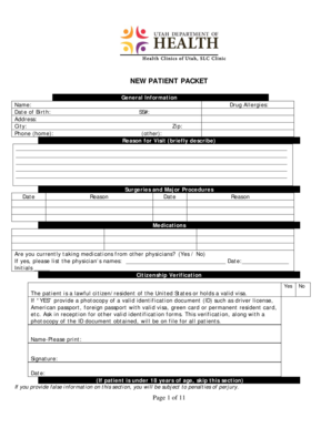 New Patient Packet