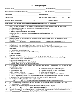 YAS Discharge Report