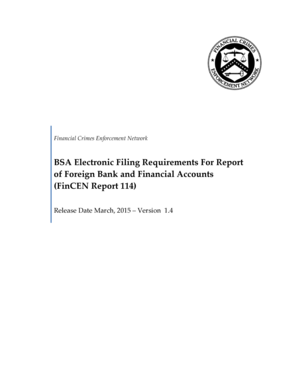 FinCEN Report 114 Electronic Filing Requirements