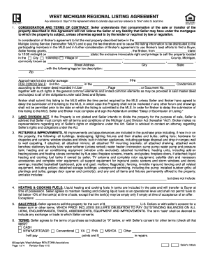 West Michigan Regional Listing Agreement