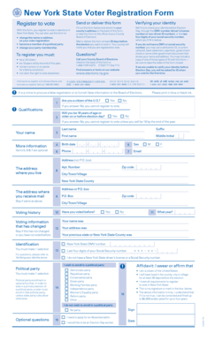 New York State Voter Registration Form