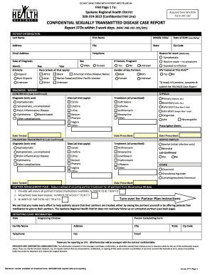 Washington STD Case Report Form 347-102