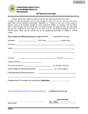 ECF Registration Form