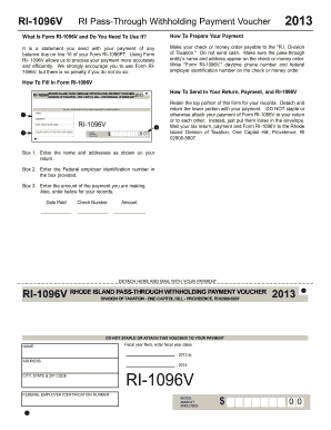 Rhode Island Pass-Through Withholding Payment Voucher