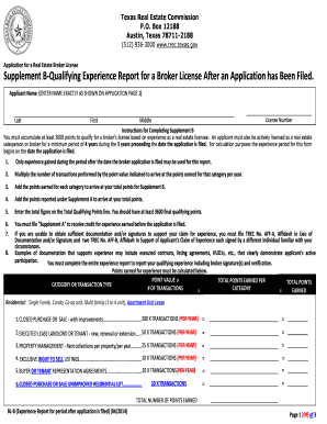 Texas Real Estate Broker License Application