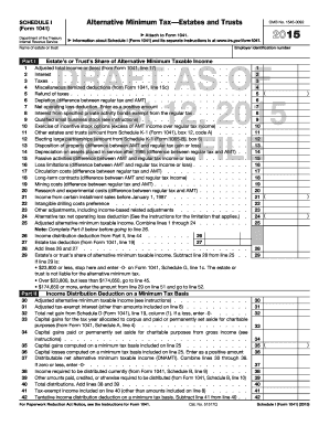 Schedule I Alternative Minimum Tax for Estates and Trusts