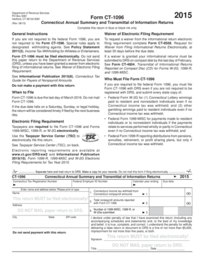 Connecticut Annual Summary and Transmittal of Information Returns