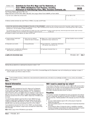 California Form FTB 3525