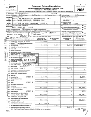 Form 990-PF 2005
