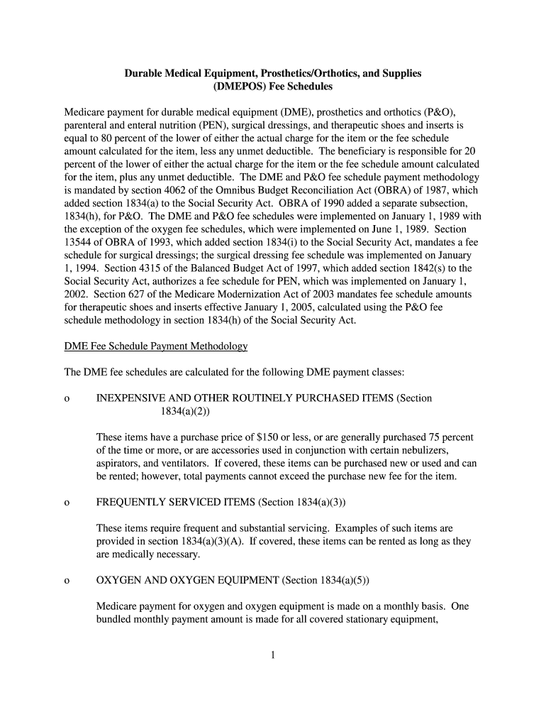 Fillable Online Durable Medical Equipment, Prosthetics/Orthotics, and