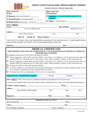 Nebraska Handicapped Parking Permit Application