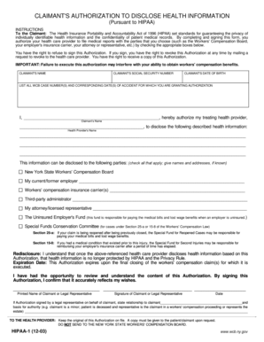 HIPAA Authorization for Disclosure of Health Information