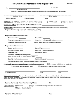 Overtime/Compensatory Time Request Form
