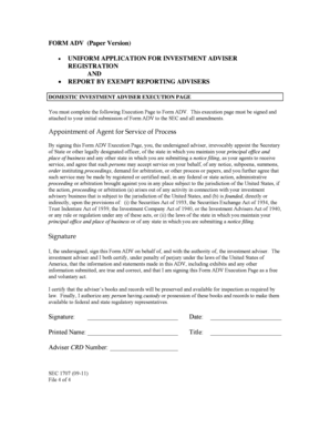 Form ADV Execution Page