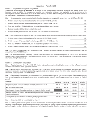 Louisiana Underpayment Penalty Computation Form