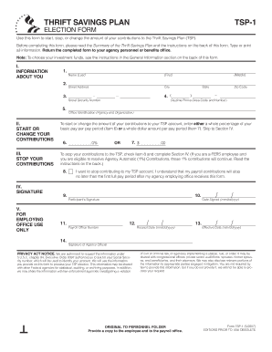 TSP-1 Election Form
