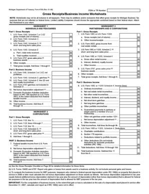 Michigan Business Tax Gross Receipts Worksheet