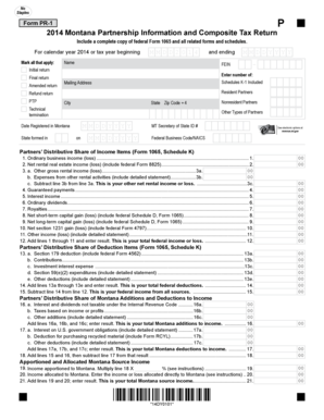 Montana Partnership Information and Composite Tax Return