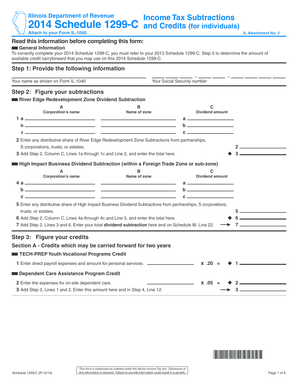Illinois Schedule 1299-C Tax Form