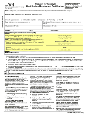 Form W-9 Templates - Fillable &amp; Printable Samples for PDF, Word | PDFfiller