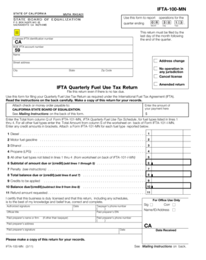 IFTA Quarterly Fuel Use Tax Return