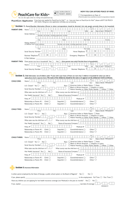 PeachCare Application Form