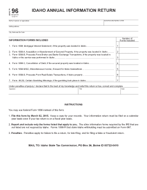 Page 1098 of it - Form 1098, Mortgage Interest Statement, if the property was located in Idaho