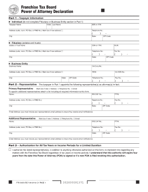 California Power of Attorney Declaration