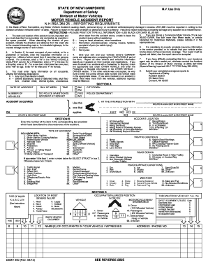 New Hampshire Motor Vehicle Accident Report