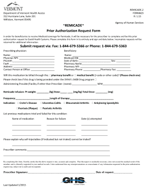 Remicade Prior Authorization Request Form