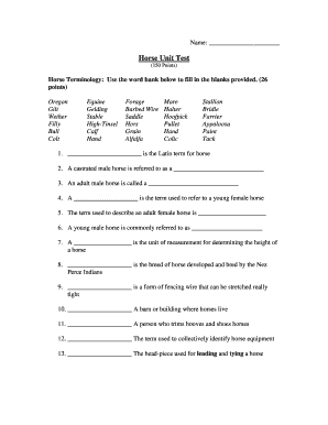 Horse Unit Test