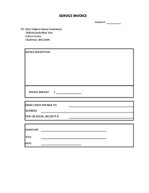 Service Invoice Template
