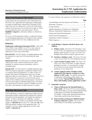 USCIS Form I-765 Application for Employment Authorization